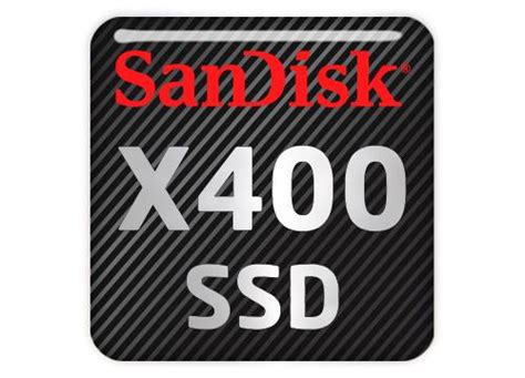 Sandisk X400 Ssd 1x1 Chrome Effect Domed Case Badge Sticker Logo