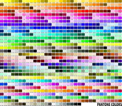 Colorful Fabrics Digitally Printed By Spoonflower Pantonecolorchart