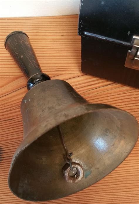 Antique Brass School Bell | Crescent Moon Antiques and Salvage