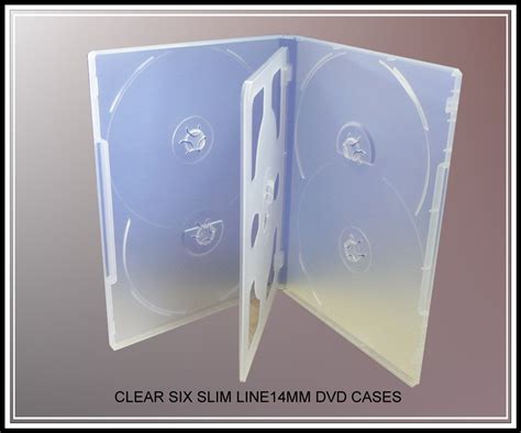 Clear Six Disk 14mm Dvd Case Jpl Displays Blank Media Store