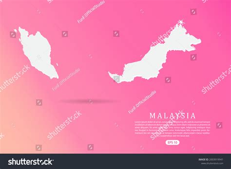 Malaysia Map World Map Vector Template Stock Vector Royalty Free
