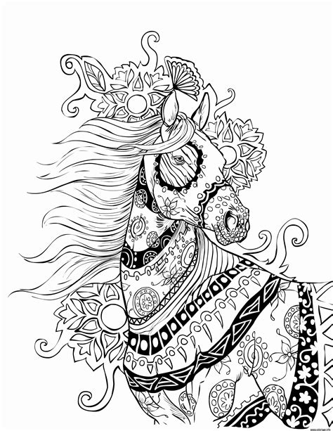 Printable Horse Mandala Coloring Pages 2023 Calendar Printable