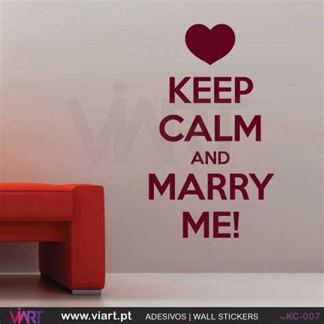 Keep Calm And Marry Me Wall Stickers Vinyl Decoration Viart