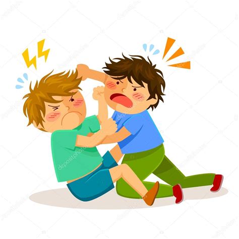 Boys Having A Fight — Stock Vector © Ayeletkeshet 112264640