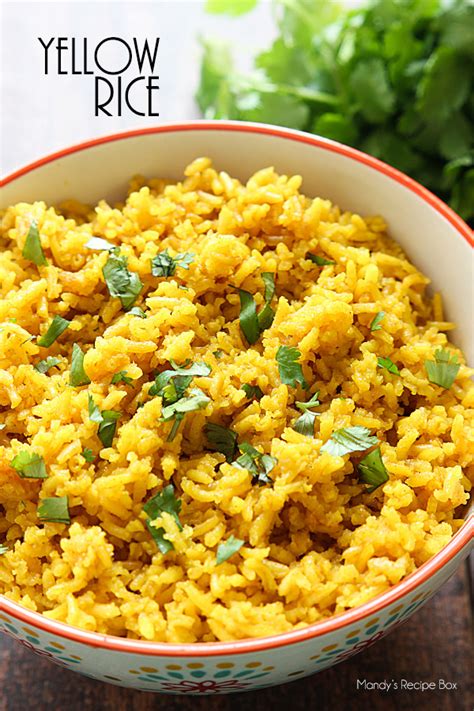 Cover and reduce heat to a bare simmer. Yellow Rice | Mandy's Recipe Box