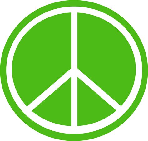 Peace Sign Green Blue And Green Peace Sign Clipart Full Size