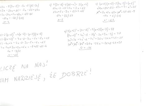 Rozwiąż równania: a) 13x - 8(3x-2) =-7x-5(12-3x) b) 7(2x-1 )- 6(11-x)=3
