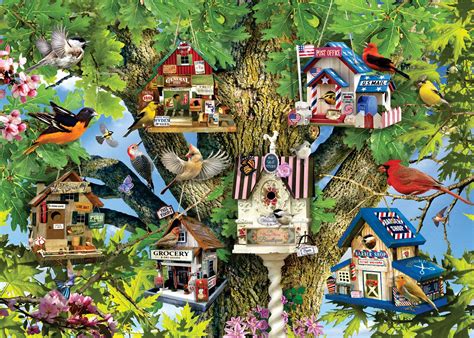 Bird Village 1000 Piece Jigsaw Puzzle For Adults Every Piece Is