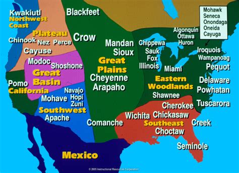 Native America Study Printable Map Of Native American Regions