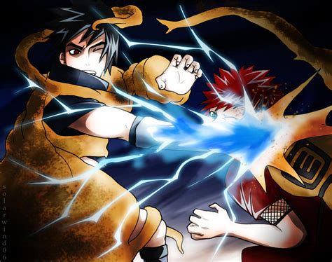 Sasuke Versus Gaara By Solarwind06 On Deviantart