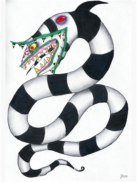 Beetlejuice Sandworm Art Print For Sale By Jilue Redbubble