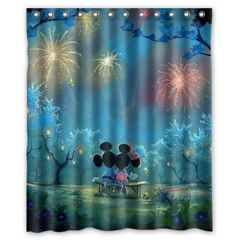 Mickey And Minnie Mouse Art Shower Curtain Inside The Magic