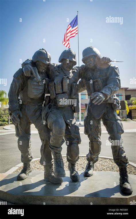 Sgt Maj Bradley Kasal Statue At Wounded Warrior Battalion West