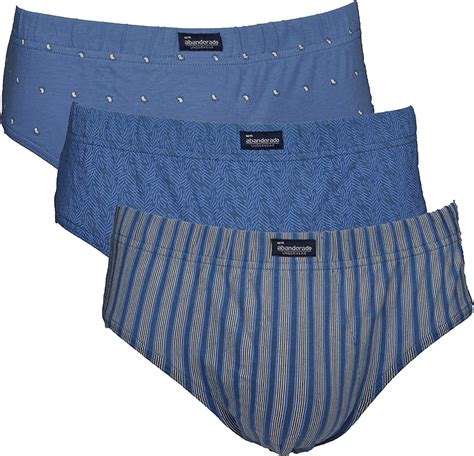 Abanderado Mens 3 Pack Slip Briefs Classic 100 Cotton Underwear