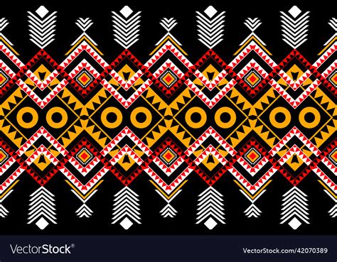 Traditional Oriental Ethnic Geometric Pattern Vector Image