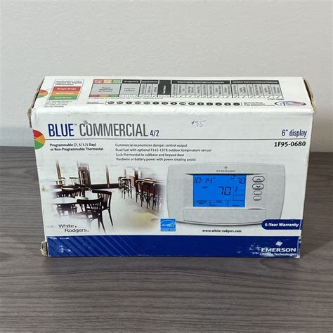 Emerson 1f95 0680 Blue Series 6 Touchscreen Thermostats 7 5 1 1