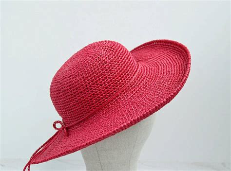 Red Beach Hat Summer Hats Wide Brim Hat Floppy Hat Wide Brim Straw