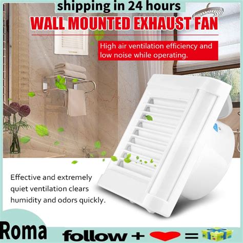 15w 220v Wall Mounted Exhaust Fan Low Noise Home Bathroom Kitchen