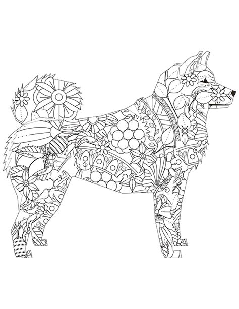 Free Printable Dog Coloring Pages For Adults Hard Mandala