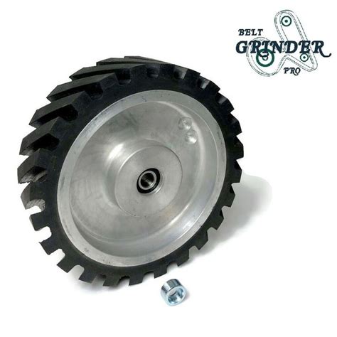 Belt Grinder Contact Wheel Serrated Rubber With Heavy Duty