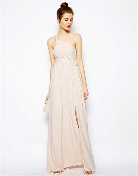 Pretties Closet Asos Embellished Maxi Dress With One Shoulder