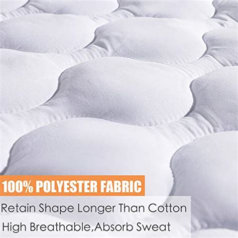 Hyleory King Mattress Pad Cover Stretches Up 8 21 Deep Pocket
