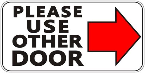 Please Use Other Door Sign Ubicaciondepersonascdmxgobmx