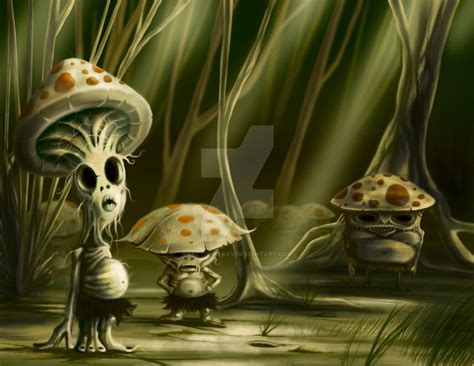Mushroom Creature Color Flatweb By Sketchytrav On Deviantart