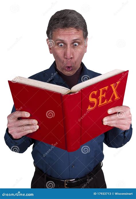 Sex Education Funny Shocked Man Reading Book Stock Image Image Of