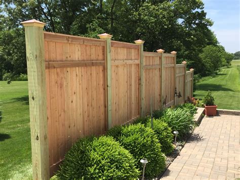 Privacy Fence 6x6 Treated Posts With Cedar Panels