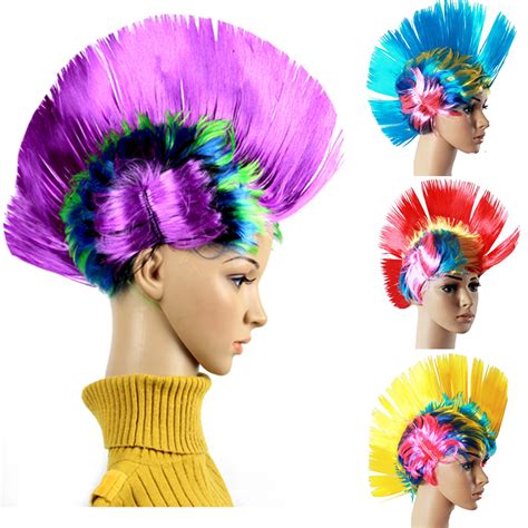punk mohican rocker wigs mohawk fancy party ball dress cosplay costume unisex ebay