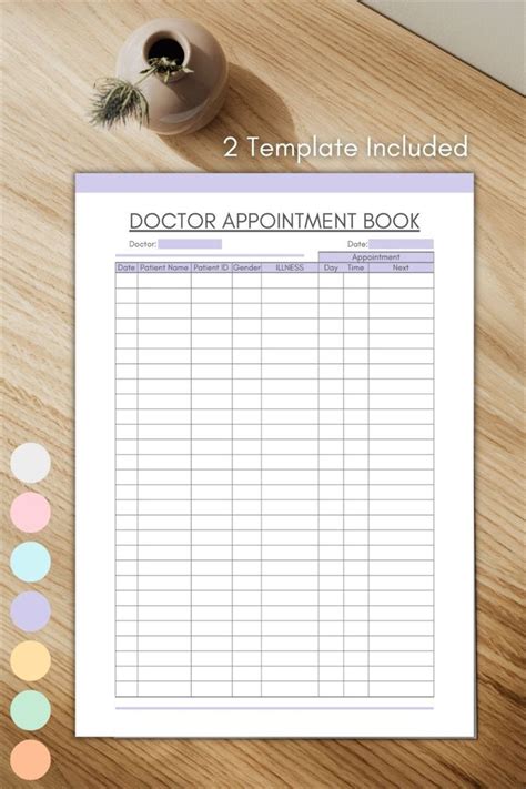 Printable Doctor Appointment Book Doctor Visits Tracker Doctor