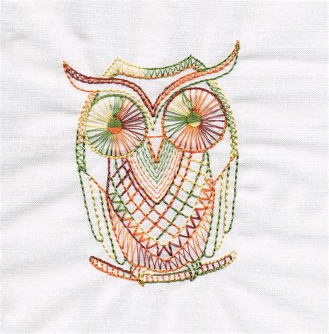 Owl Designs In Machine Embroidery Golden Owls Machine Embroidery