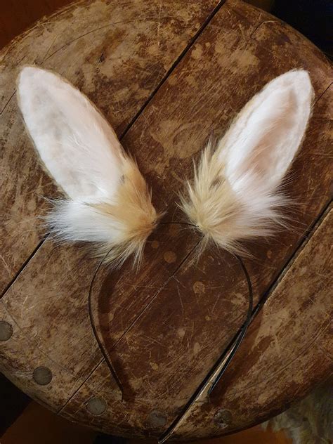 Bunny Ears Light Brown Spotted Faux Fur Bunny Ears Headband Etsy