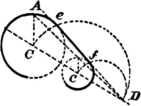 Construction Of Tangent To 2 Circles Clipart Etc