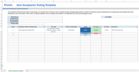 User Acceptance Testing Template Change Management Software Online Tools