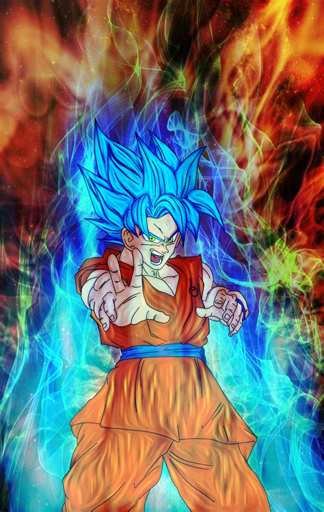 Only the best hd background pictures. Super Saiyan God Goku Wallpaper - WallpaperSafari