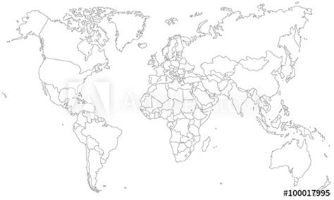 Bei uns findest du über 18.500 verschiedene wandbilder online! Weltkarte Schwarz Weiß Pdf / Minimalistisches Wandbild von ...