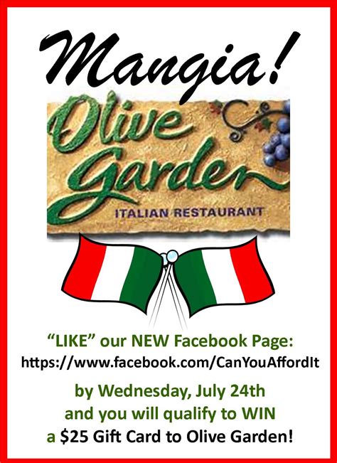 Included in the gift card purchase price is a $1.99 secure shipping fee. MANGIA! "Like" our NEW Fb page at the following link and ...