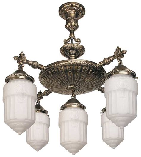 Otherwise, the crystal chandelier would be too close to the bed, which lead to. Vintage Hardware & Lighting - Close Ceiling Chandelier ...