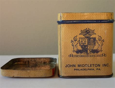 Vintage Collectible Tobacco Tin John Middleton By Patchoulired