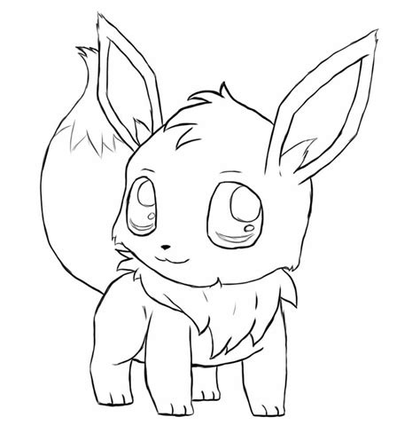 Kawaii Pokemon Eevee Coloring Page Free Printable Coloring Pages For Kids