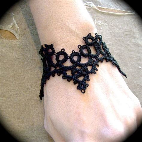 Tatted Lace Cuff Bracelet Cathedral Etsy Lace Cuff Bracelet