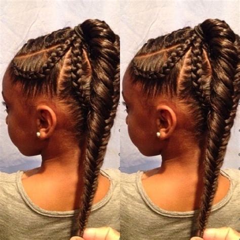 One braid or two braids is a universal hairstyle for kids, but it may look too banal. African American Braid Hairstyles For Kids | Kids braided ...