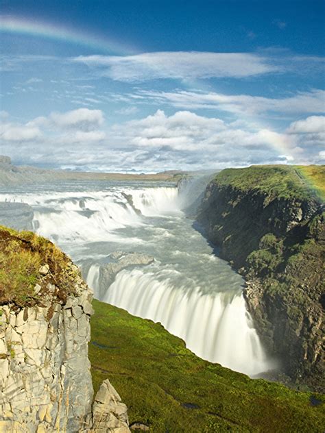 Desktop Wallpapers Iceland Gullfoss Waterfall Nature Rainbow 600x800