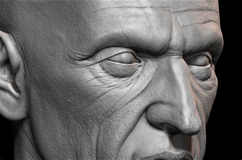Artstation High Detailed Old Guy Face With Uv And Low Poly Low Poly