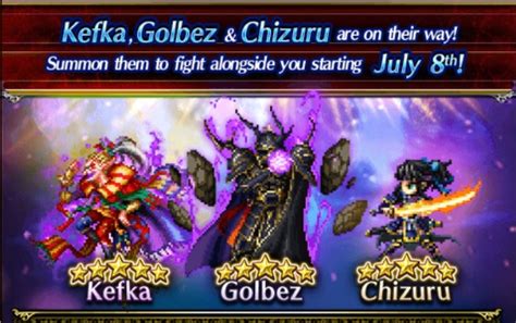 A quick overview of the fight's mechanics, guaranteed to get you. New Allies - Kefka, Golbez and Chizuru | Final Fantasy Brave Exvius English Guide