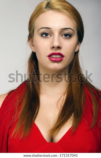 Red Hair Woman Big Breast Red Stock Photo 171317045 Shutterstock