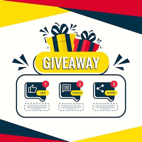 Premium Vector Giveaway Quiz Contest For Social Media Feed Template
