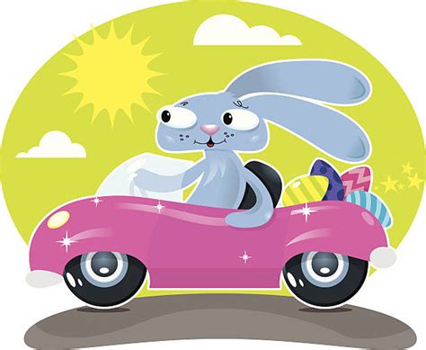 easter bunny car illustrations royalty free vector graphics and clip art istock